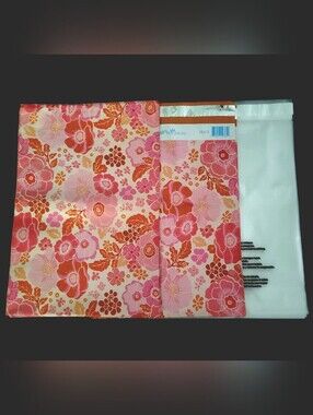 50 pcs - 25 10x13 Fall Floral Poly Mailers & 25 10x13 Self Seal Packing Bags